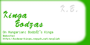 kinga bodzas business card
